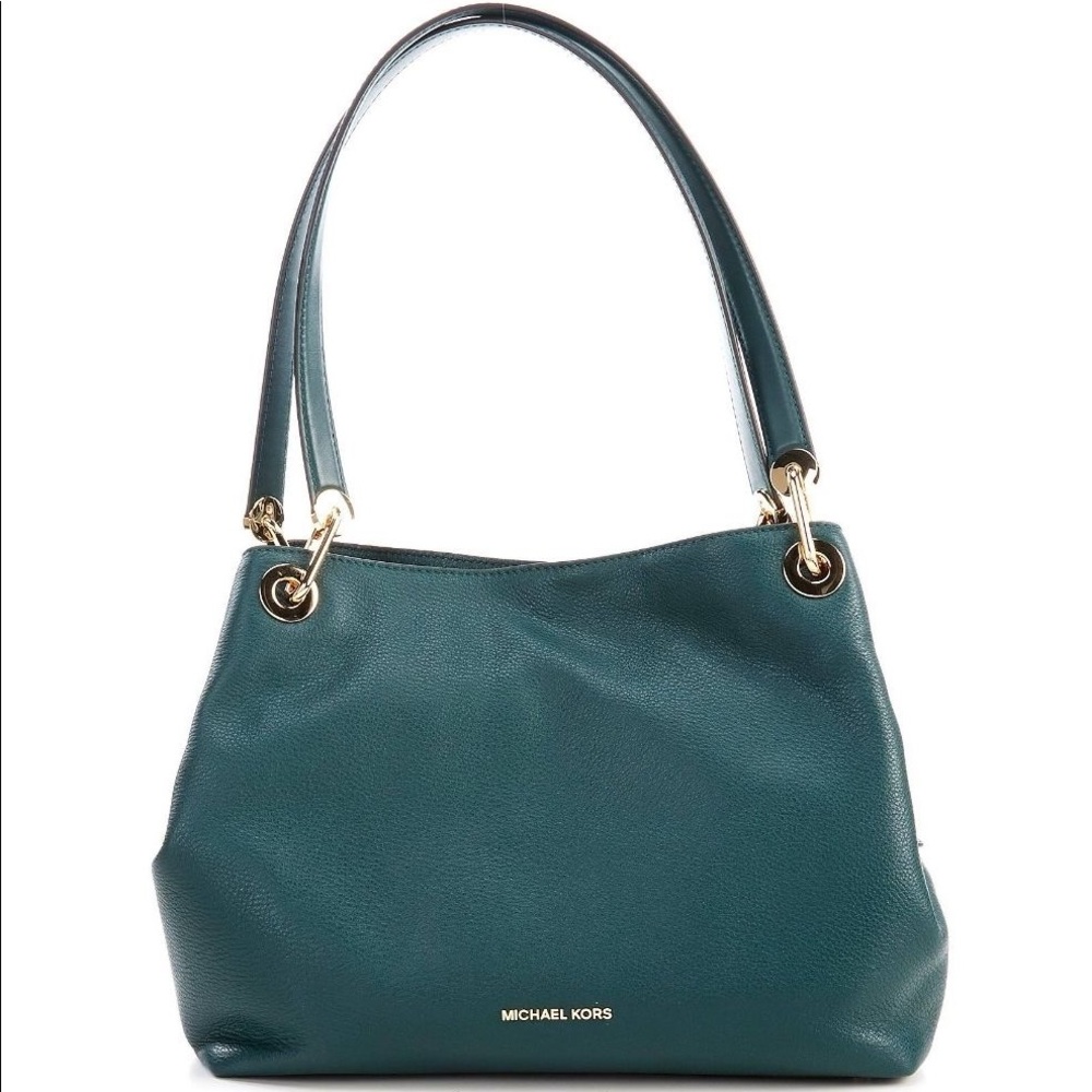 Michael Kors Raven Lg Shoulder Tote Green